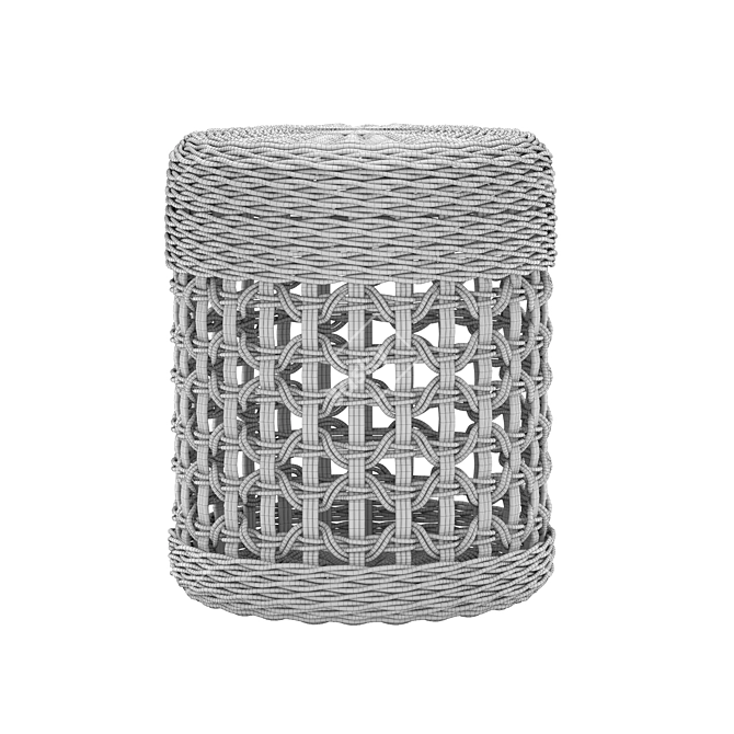  Rustic Woven Wicker Basket 3D model image 5
