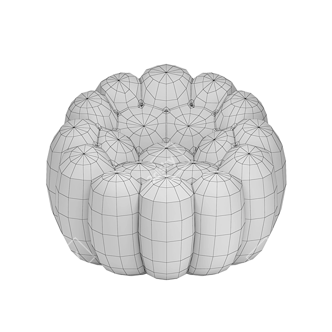 Bubble Pivoting Armchair: Modern Elegance for Maximum Comfort 3D model image 4