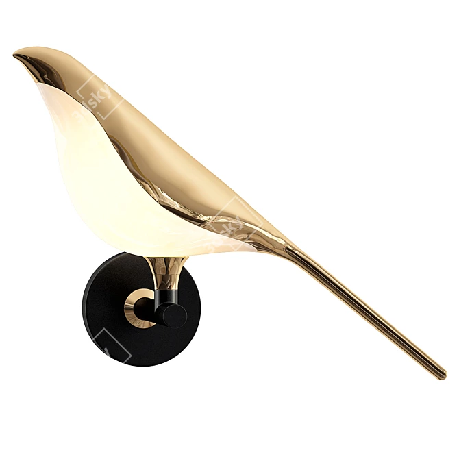 Sleek Contemporary Nomi Wall Lamp 3D model image 1