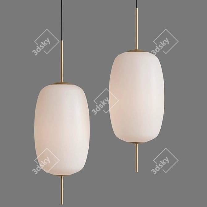 Minimalist Corner Pendant Light by Lomu 3D model image 1