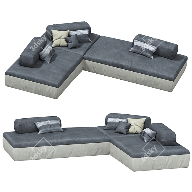 Modular Comfort: Desiree Monopoli Sofa 3D model image 4