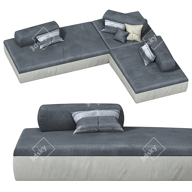 Modular Comfort: Desiree Monopoli Sofa 3D model image 1