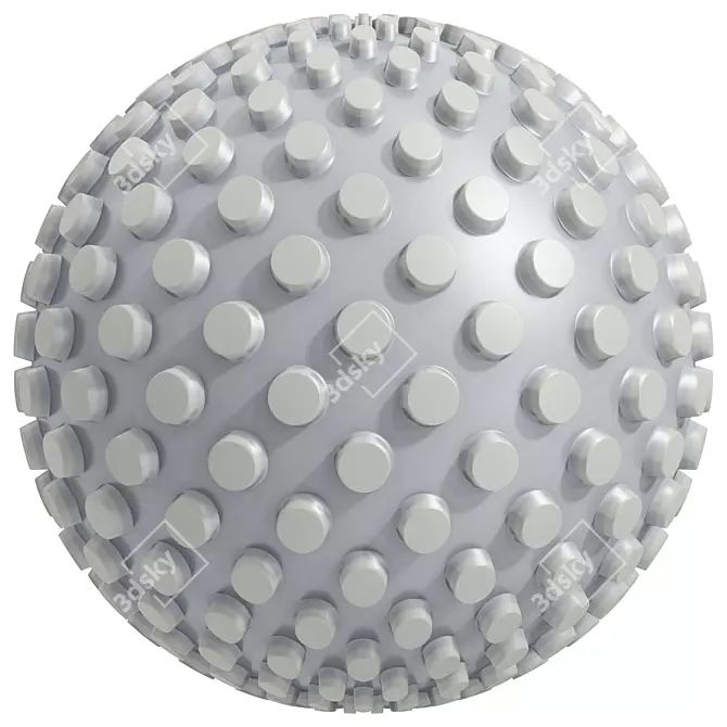 Polka Plastic Texture | Seamless 3D model image 3