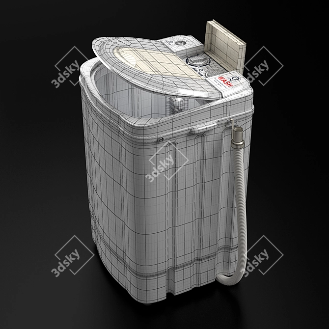 Compact Mini Washing Machine M350 3D model image 6