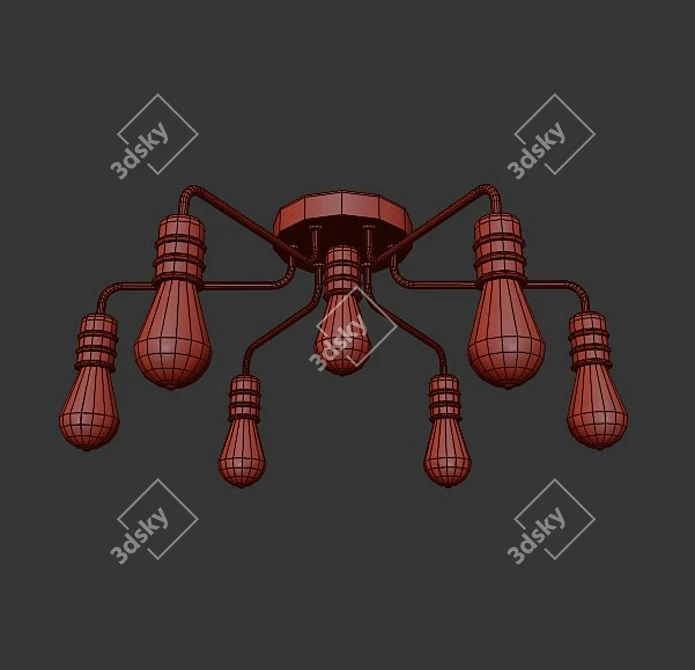 Modern Metal and Glass ARTE LAMP 3D model image 2