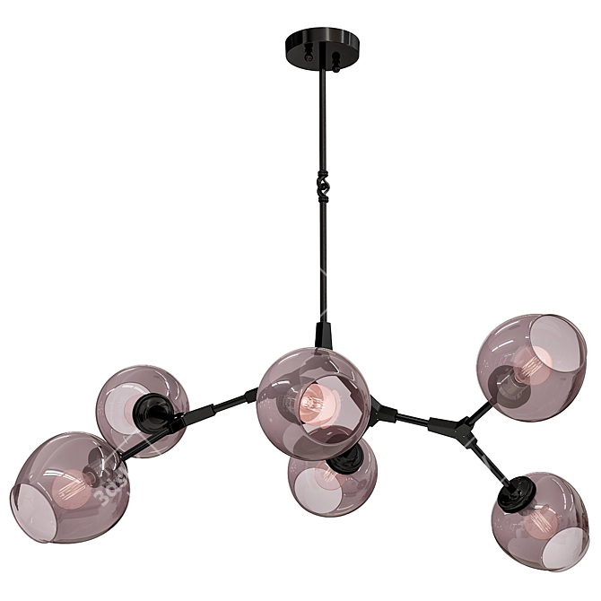 Elegant Bolos Chandeliers 6P 3D model image 1