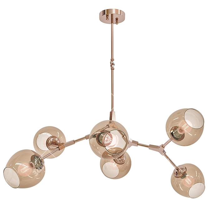 Elegant Bolos Chandeliers 6P 3D model image 2