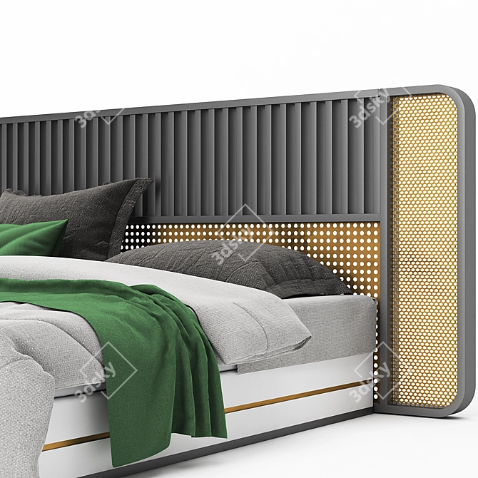 Luxury Minotti Bed: 3D-Modeled & Rendered with Vray 3D model image 2