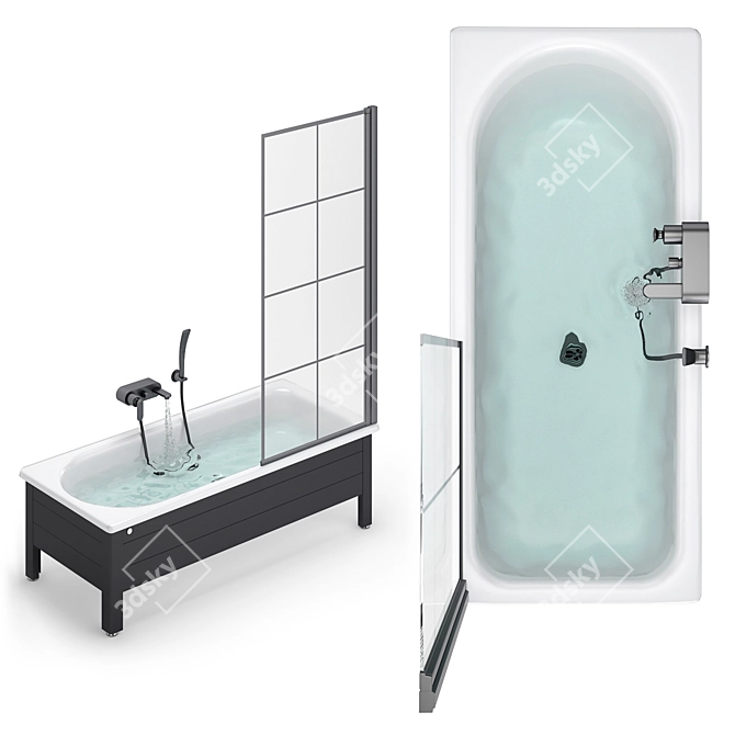 Luxury Bath Set - Gustavsberg, Sanitana, Antoniolupi 3D model image 2