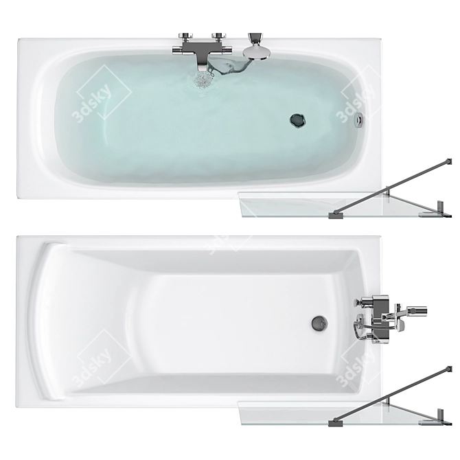Luxury Bath Set - Gustavsberg, Sanitana, Antoniolupi 3D model image 5