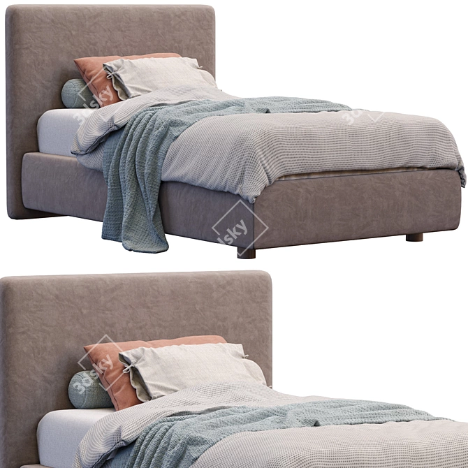 Elegant Arca Bed by Poliform 3D model image 1