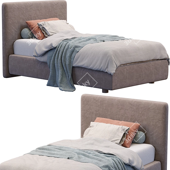 Elegant Arca Bed by Poliform 3D model image 2