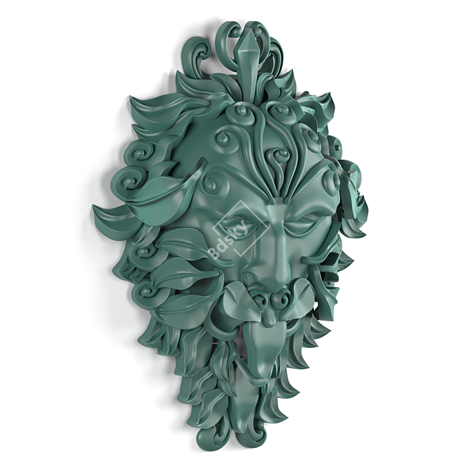  Rustic Green Man Statue: Symbol of Rebirth 3D model image 4