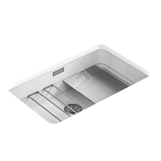 Blanco ETAGON 700-IF: Sleek & Durable Sink 3D model image 4