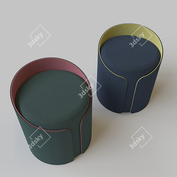 Fashion Geometric Pouf Cardigan 3D model image 2
