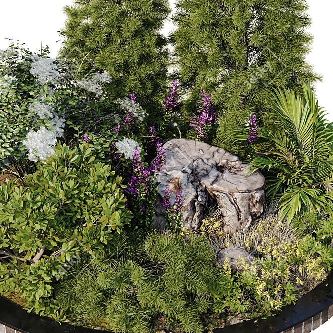 Lush Greens Garden Set 3D model image 3