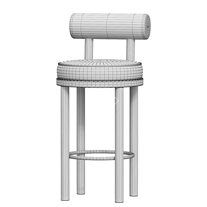 Moca Luxe Bar Stool 3D model image 4