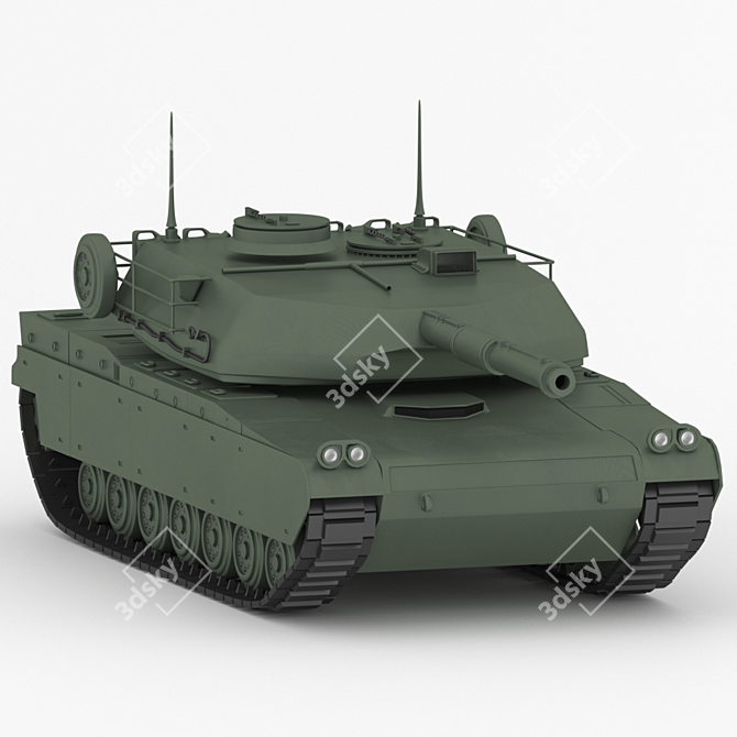 Sleek Tank Model Kit 3D model image 1