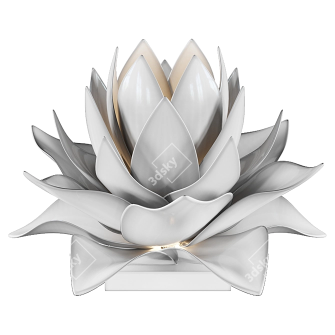 Lotus Blossom Table Lamp 3D model image 2