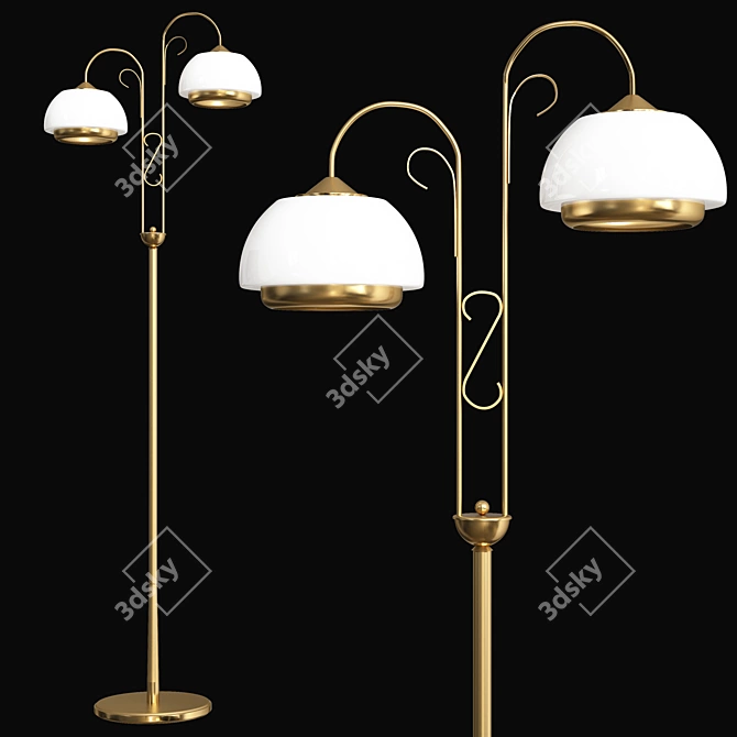 Elegant Alfa Paris Chandelier 3D model image 2