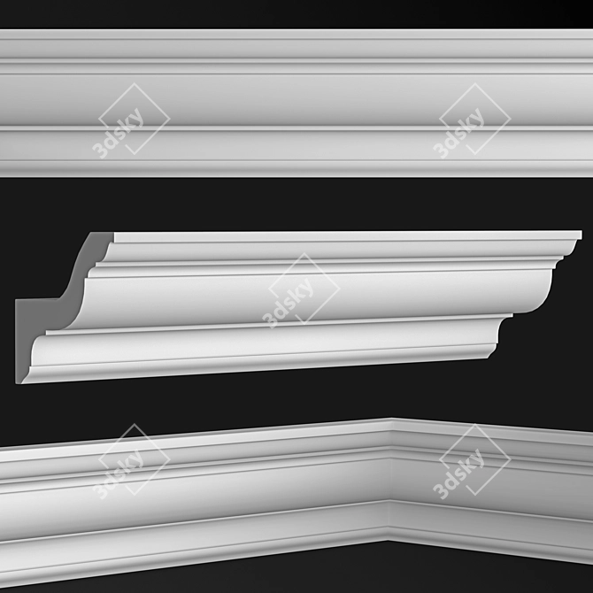 IllumiCrown KS001 Lighted Cornice 3D model image 2