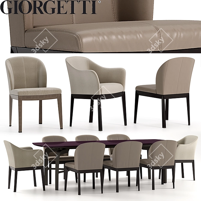 Giorgetti Normal Table Set 3D model image 1