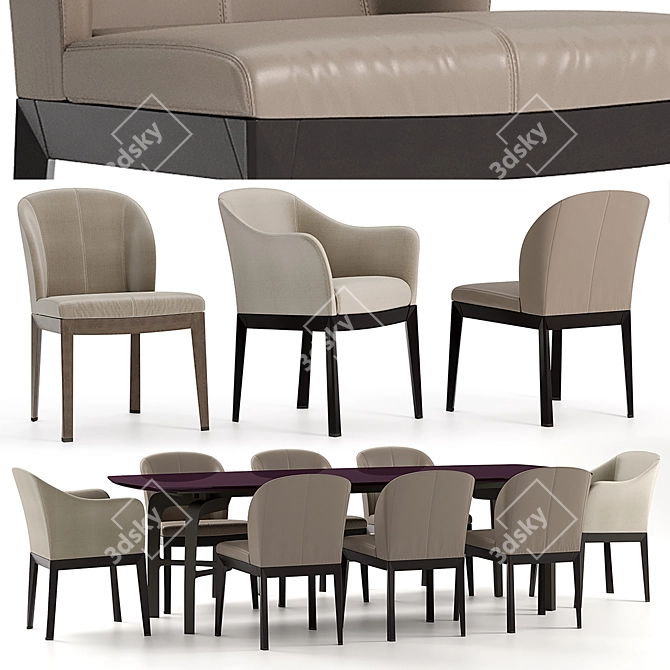 Giorgetti Normal Table Set 3D model image 5