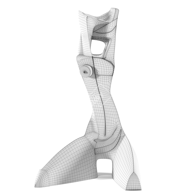 Geometric Nude Sculpture by Claudio Nicoli 3D model image 3