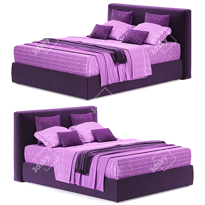 MyPlace Amethyst Bed - Luxurious Comfort 3D model image 1