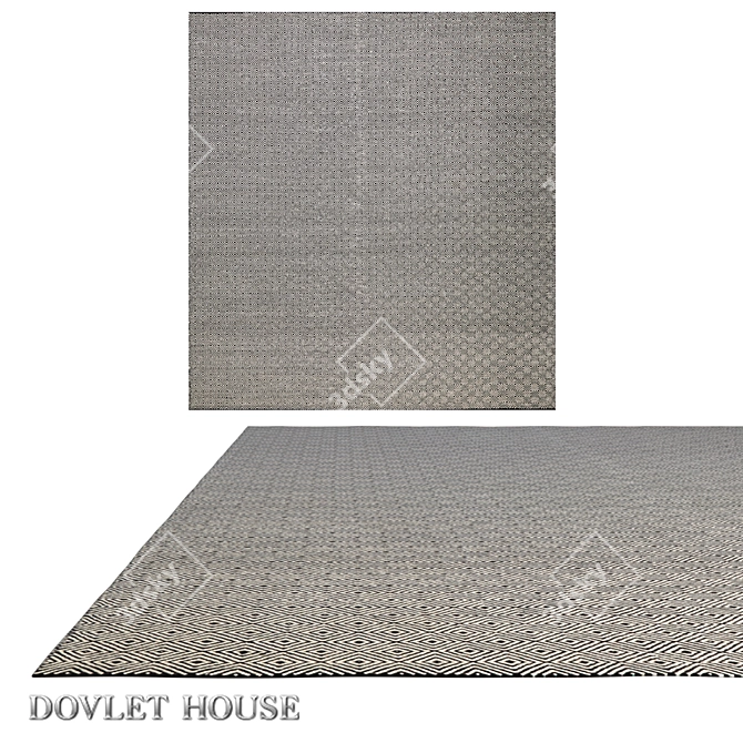 Title: Handmade Wool Rug: DOVLET HOUSE (art.16221) 3D model image 1