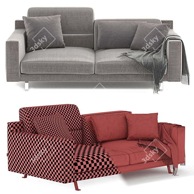 Elegant James Frigerio Sofa 3D model image 5