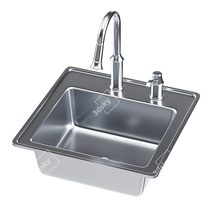 Modern MOEN Sink: Sleek Design 3D model image 2