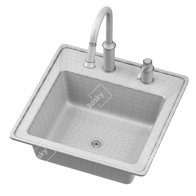 Modern MOEN Sink: Sleek Design 3D model image 3