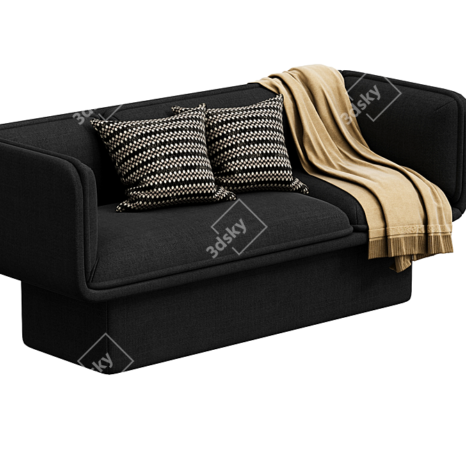 Modern Blue Block Sofa, Studio Mut 3D model image 3