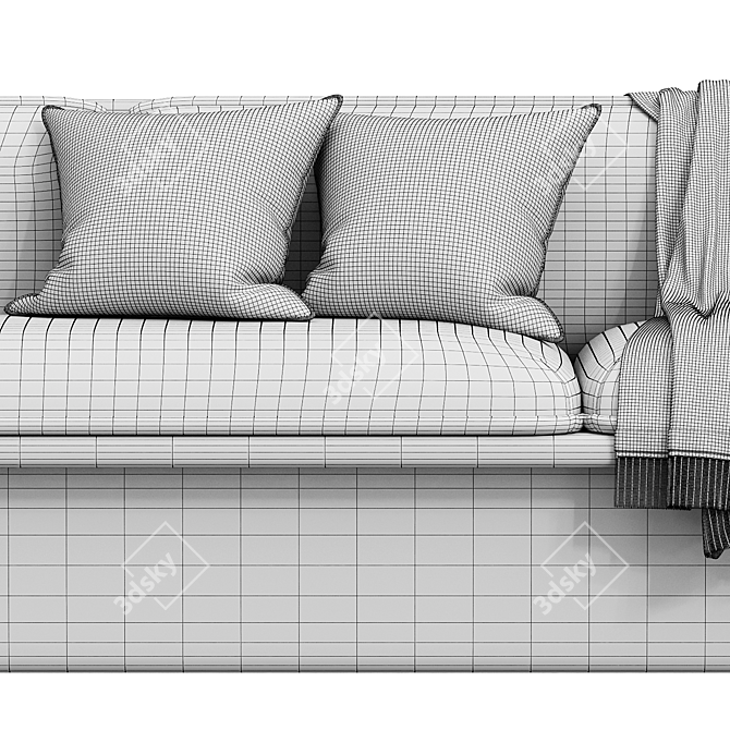 Modern Blue Block Sofa, Studio Mut 3D model image 5