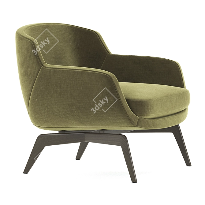 Sleek Minotti BELT: Modern Armchair 3D model image 2