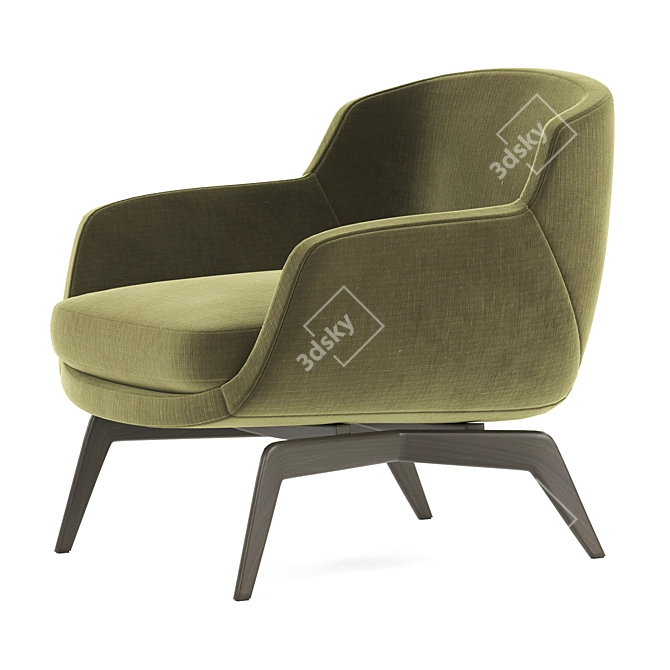 Sleek Minotti BELT: Modern Armchair 3D model image 3