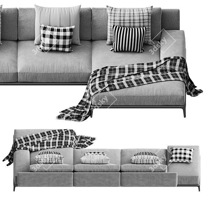 Poliform Park: Luxurious Comfort Sofa 3D model image 1