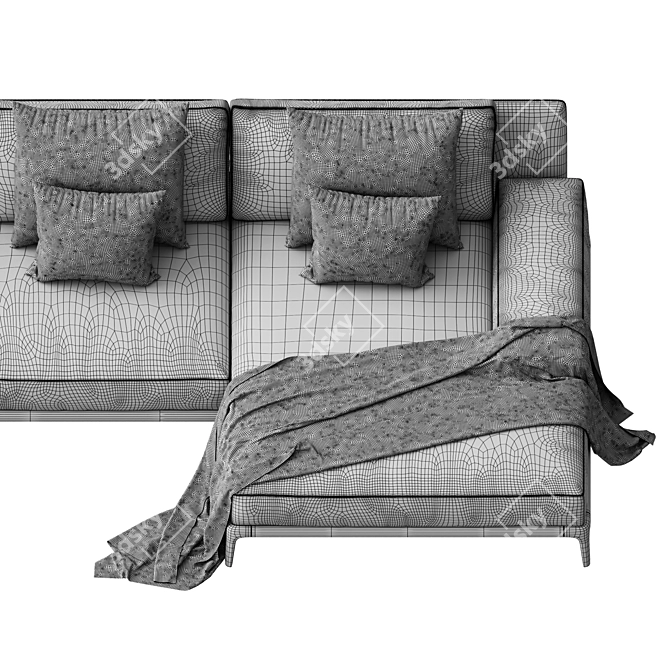 Poliform Park: Luxurious Comfort Sofa 3D model image 4