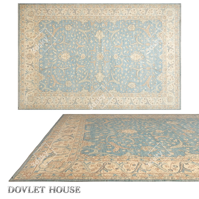 Luxurious Wool Carpet by Dovlet House 3D model image 1