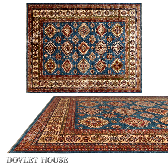 Luxury Kazakh Wool Rug - Art 16274 3D model image 1