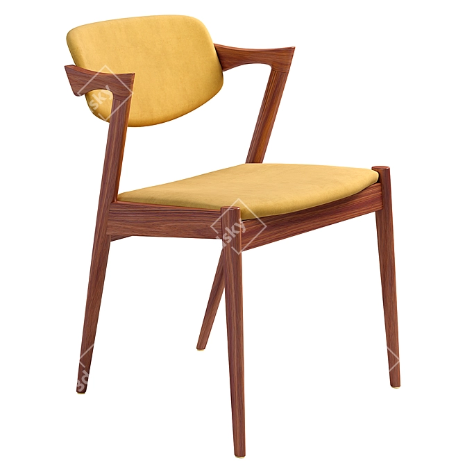 Kai Kristiansen Oak Chair Set 3D model image 3