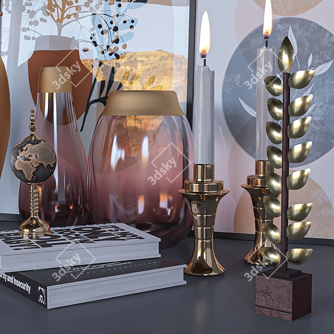 Elegant 2015 Decorative Set 3D model image 2