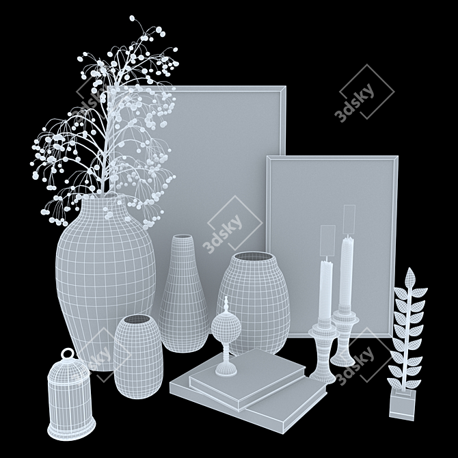 Elegant 2015 Decorative Set 3D model image 4