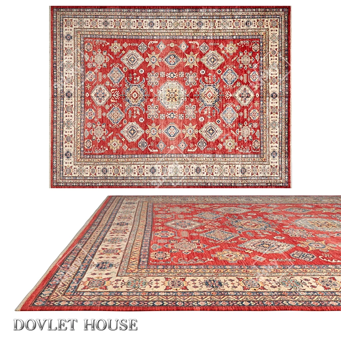 Title: Dovlet House Kazakh Wool Carpet 3D model image 1