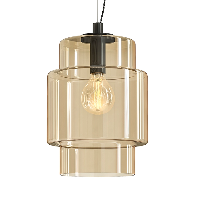 Ebbot Glass Pendant Light: Elegant Illumination for Modern Spaces 3D model image 1