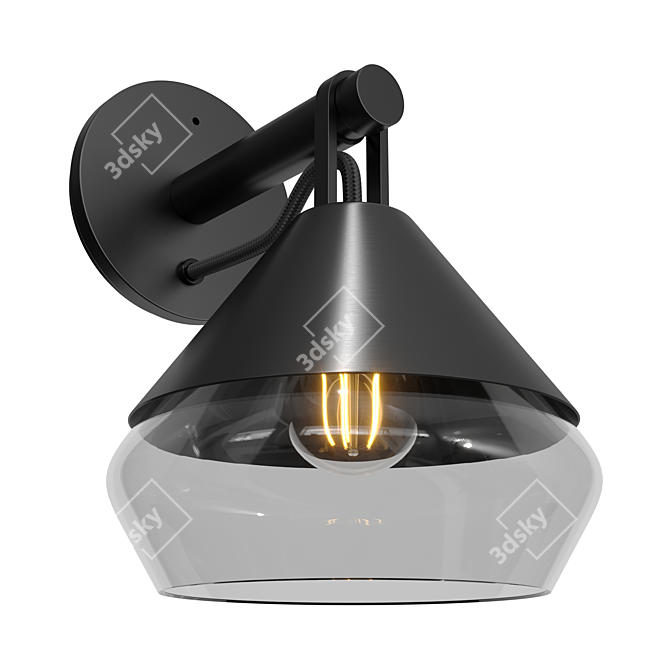 Artico Hatti Wall Sconce: Elegant Lighting Solution 3D model image 4