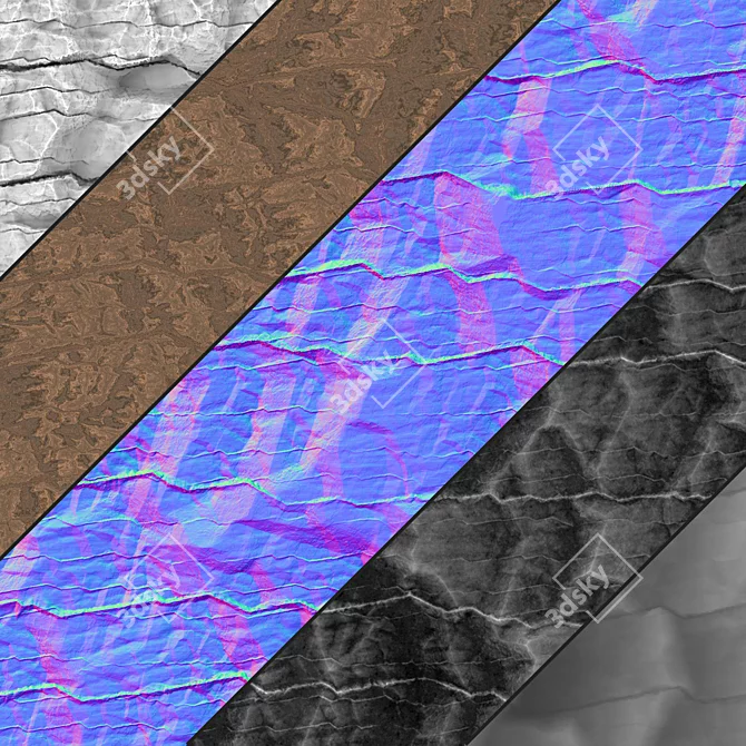 Seamless Rock PBR Textures 3D model image 6