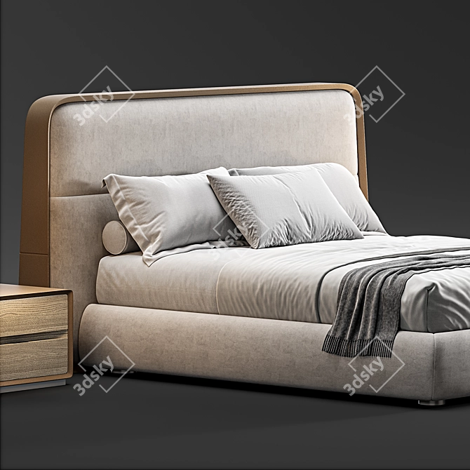 Giorgetti Frame Bed: Sleek and Stylish 3D model image 2