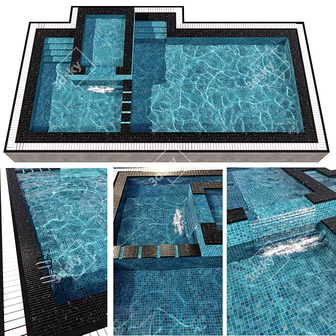 Crystal Clear Water Pool 3D model image 1